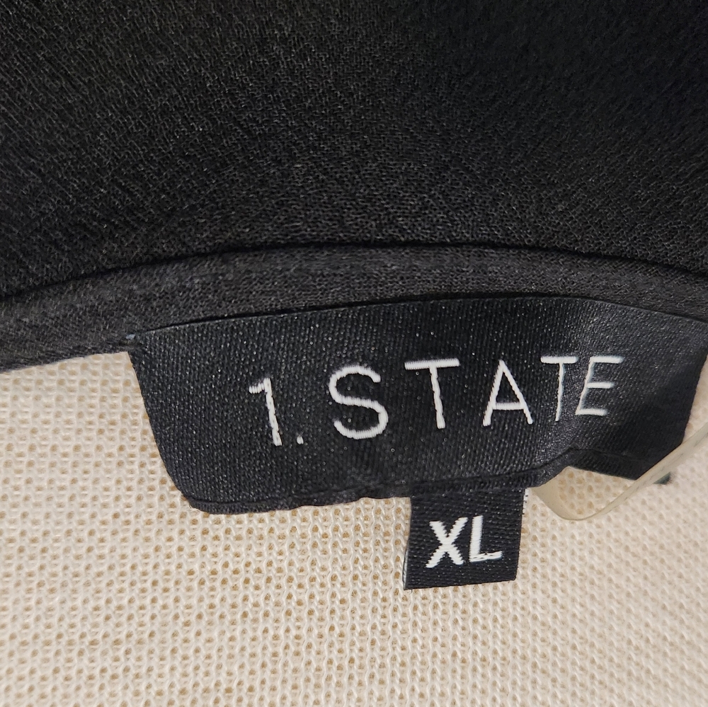 1.STATE Black Ruffle Button-Down Tank - Picture 4 of 4